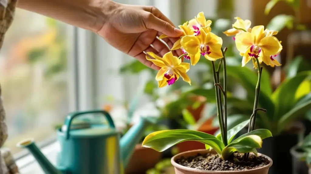 Gele bladeren op een orchidee: hoe je je plant kunt redden met eenvoudige handelingen