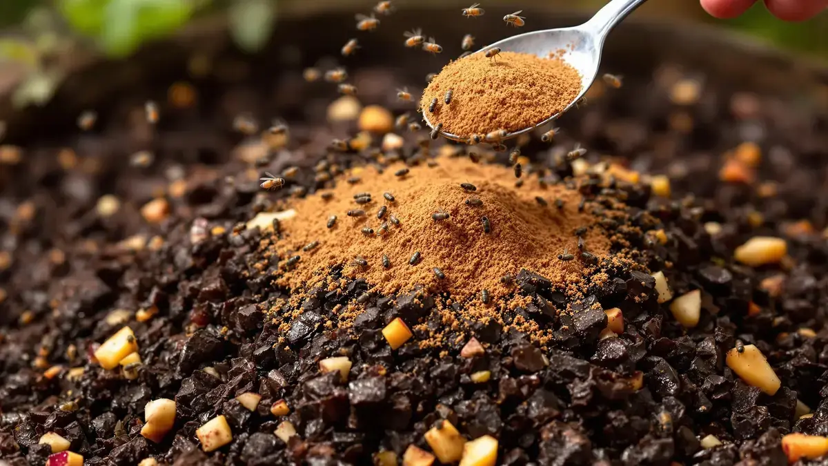 Dit ingrediënt jaagt de fruitvliegjes uit je compost in één nacht