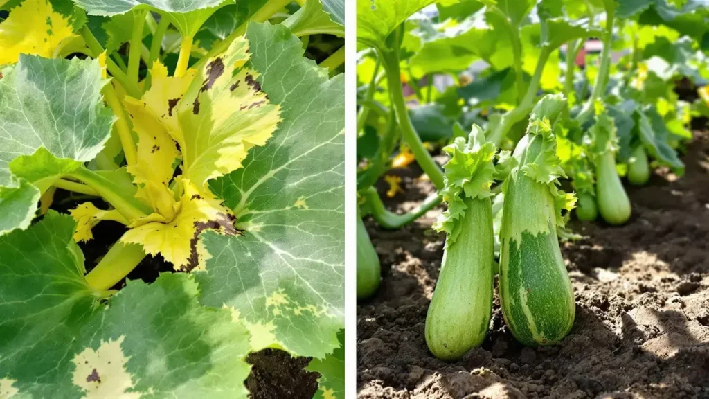 Waarom worden courgettebladeren geel