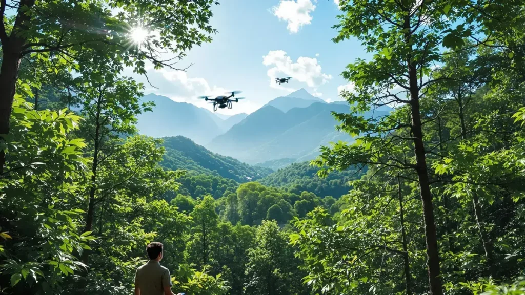 China, een echte groene long: 142,6 miljard bomen geïdentificeerd met lasers van drones